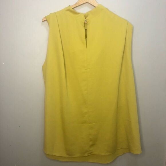 𝅺Addition  Elle Drape Neck Yellow Sleeveless Blouse Size 4x NWT Brand New - Picture 8 of 11